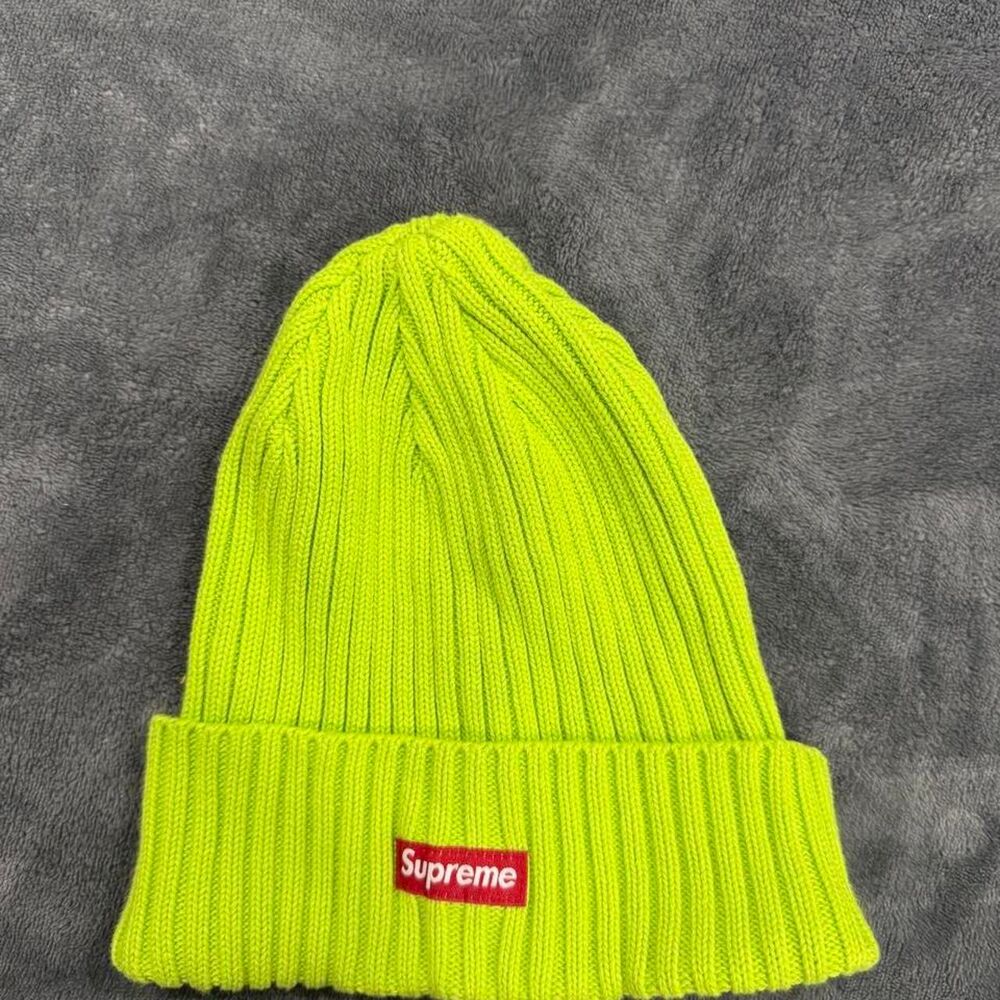 Supreme Men's Green and Yellow Hat
